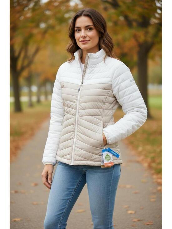Columbia Jackets & Blazers - $100 Columbia Womens Powder Pass Puffer Jacket Dark Stone/Seasalt Women’s S